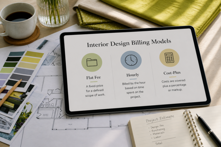 Interior Design Billing Models: Flat Fee, Hourly, or Cost-Plus?
